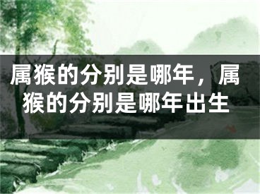 属猴的分别是哪年，属猴的分别是哪年出生