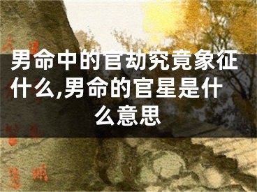 男命中的官劫究竟象征什么,男命的官星是什么意思