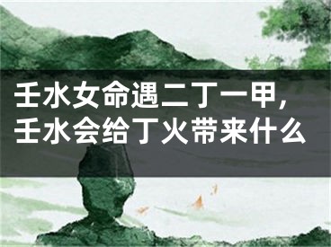 壬水女命遇二丁一甲,壬水会给丁火带来什么