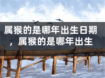 属猴的是哪年出生日期，属猴的是哪年出生