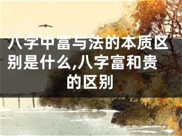 八字中富与法的本质区别是什么,八字富和贵的区别