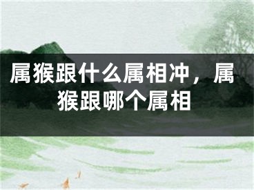 属猴跟什么属相冲，属猴跟哪个属相