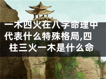 一木四火在八字命理中代表什么特殊格局,四柱三火一木是什么命