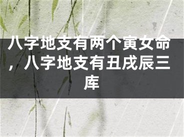 八字地支有两个寅女命，八字地支有丑戌辰三库