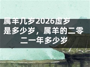 属羊几岁2026虚岁是多少岁，属羊的二零二一年多少岁