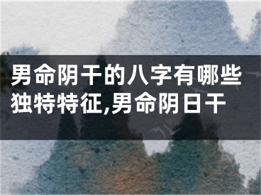 男命阴干的八字有哪些独特特征,男命阴日干