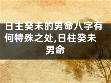 日主癸未的男命八字有何特殊之处,日柱癸未男命