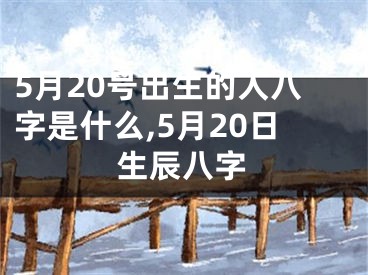 5月20号出生的人八字是什么,5月20日生辰八字