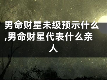 男命财星未级预示什么,男命财星代表什么亲人