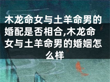 木龙命女与土羊命男的婚配是否相合,木龙命女与土羊命男的婚姻怎么样