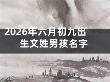 2026年六月初九出生文姓男孩名字
