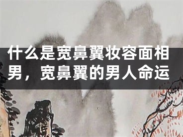 什么是宽鼻翼妆容面相男，宽鼻翼的男人命运