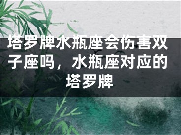 塔罗牌水瓶座会伤害双子座吗，水瓶座对应的塔罗牌