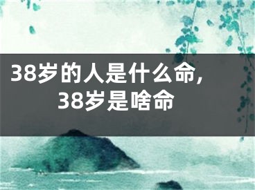38岁的人是什么命,38岁是啥命