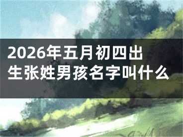 2026年五月初四出生张姓男孩名字叫什么