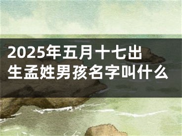 2025年五月十七出生孟姓男孩名字叫什么