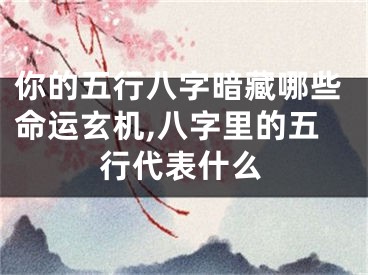 你的五行八字暗藏哪些命运玄机,八字里的五行代表什么