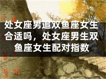 处女座男追双鱼座女生合适吗，处女座男生双鱼座女生配对指数