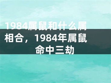 1984属鼠和什么属相合,1984年属鼠命中三劫