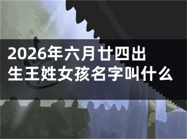 2026年六月廿四出生王姓女孩名字叫什么