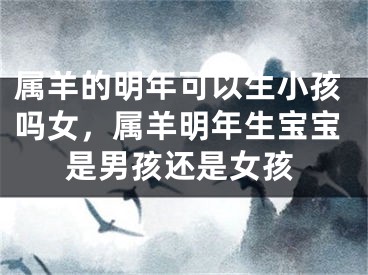 属羊的明年可以生小孩吗女，属羊明年生宝宝是男孩还是女孩