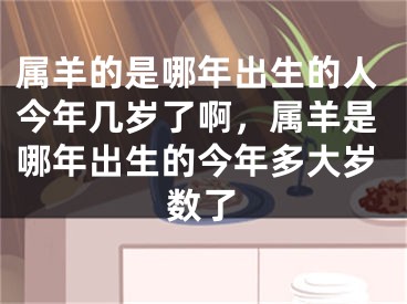 属羊的是哪年出生的人今年几岁了啊，属羊是哪年出生的今年多大岁数了