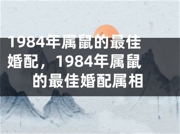 1984年属鼠的最佳婚配，1984年属鼠的最佳婚配属相