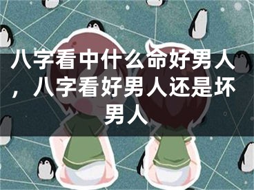 八字看中什么命好男人，八字看好男人还是坏男人