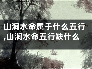 山涧水命属于什么五行,山涧水命五行缺什么