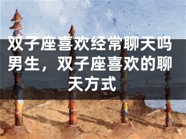 双子座喜欢经常聊天吗男生,双子座喜欢的聊天方式