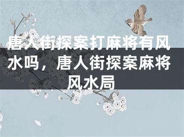 唐人街探案打麻将有风水吗，唐人街探案麻将风水局