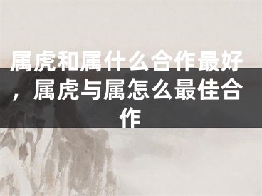 属虎和属什么合作最好，属虎与属怎么最佳合作