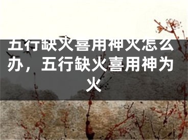 五行缺火喜用神火怎么办,五行缺火喜用神为火