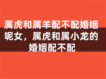 属虎和属羊配不配婚姻呢女,属虎和属小龙的婚姻配不配