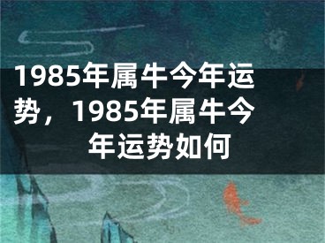 1985年属牛今年运势，1985年属牛今年运势如何