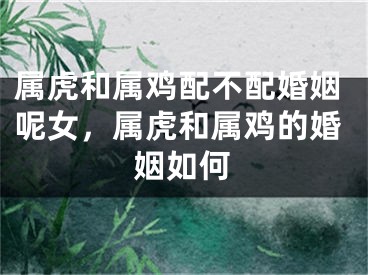 属虎和属鸡配不配婚姻呢女，属虎和属鸡的婚姻如何