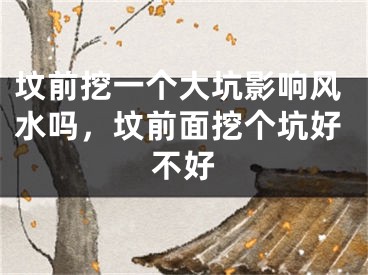 坟前挖一个大坑影响风水吗，坟前面挖个坑好不好