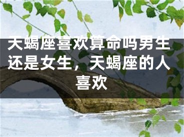 天蝎座喜欢算命吗男生还是女生，天蝎座的人喜欢