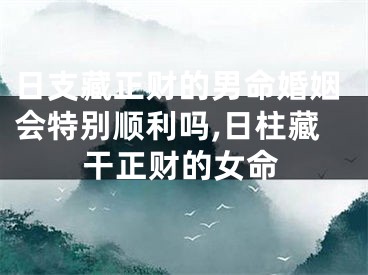 日支藏正财的男命婚姻会特别顺利吗,日柱藏干正财的女命