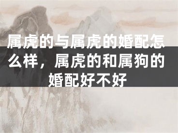 属虎的与属虎的婚配怎么样，属虎的和属狗的婚配好不好