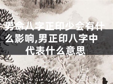 男命八字正印少会有什么影响,男正印八字中代表什么意思