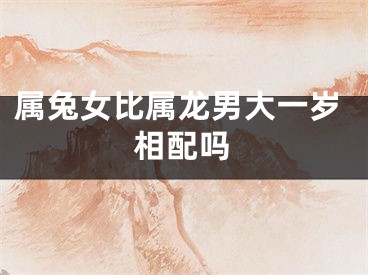 属兔女比属龙男大一岁相配吗