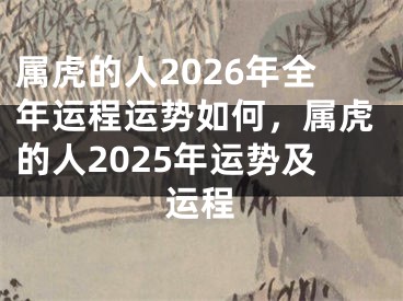 属虎的人2026年全年运程运势如何，属虎的人2025年运势及运程