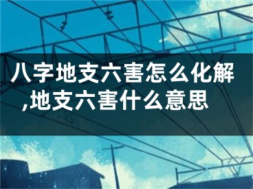 八字地支六害怎么化解,地支六害什么意思