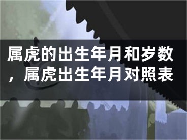 属虎的出生年月和岁数，属虎出生年月对照表