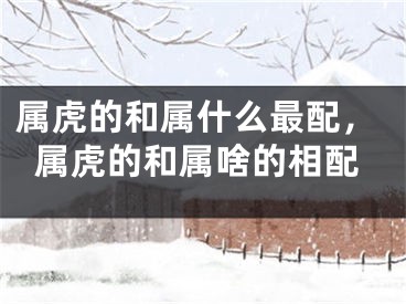 属虎的和属什么最配，属虎的和属啥的相配