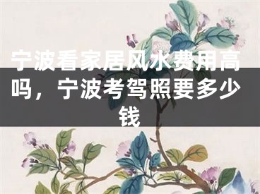 宁波看家居风水费用高吗，宁波考驾照要多少钱