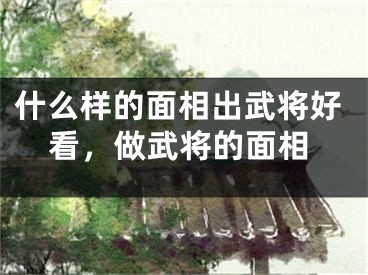 什么样的面相出武将好看，做武将的面相