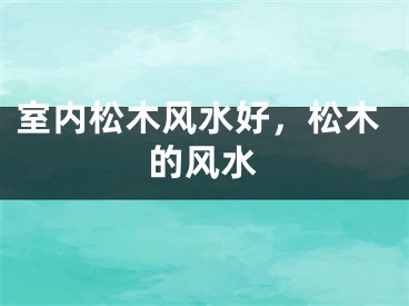 室内松木风水好，松木的风水