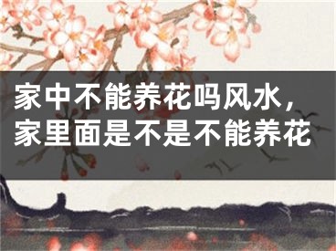 家中不能养花吗风水，家里面是不是不能养花